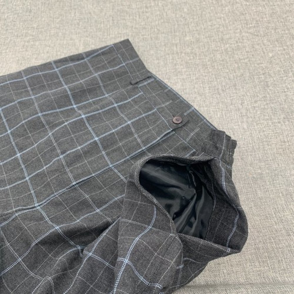 Women's EP Pro Plaid Golf Shorts Gray & Blue Size 14 Casual Bermuda Shorts - Picture 8 of 13